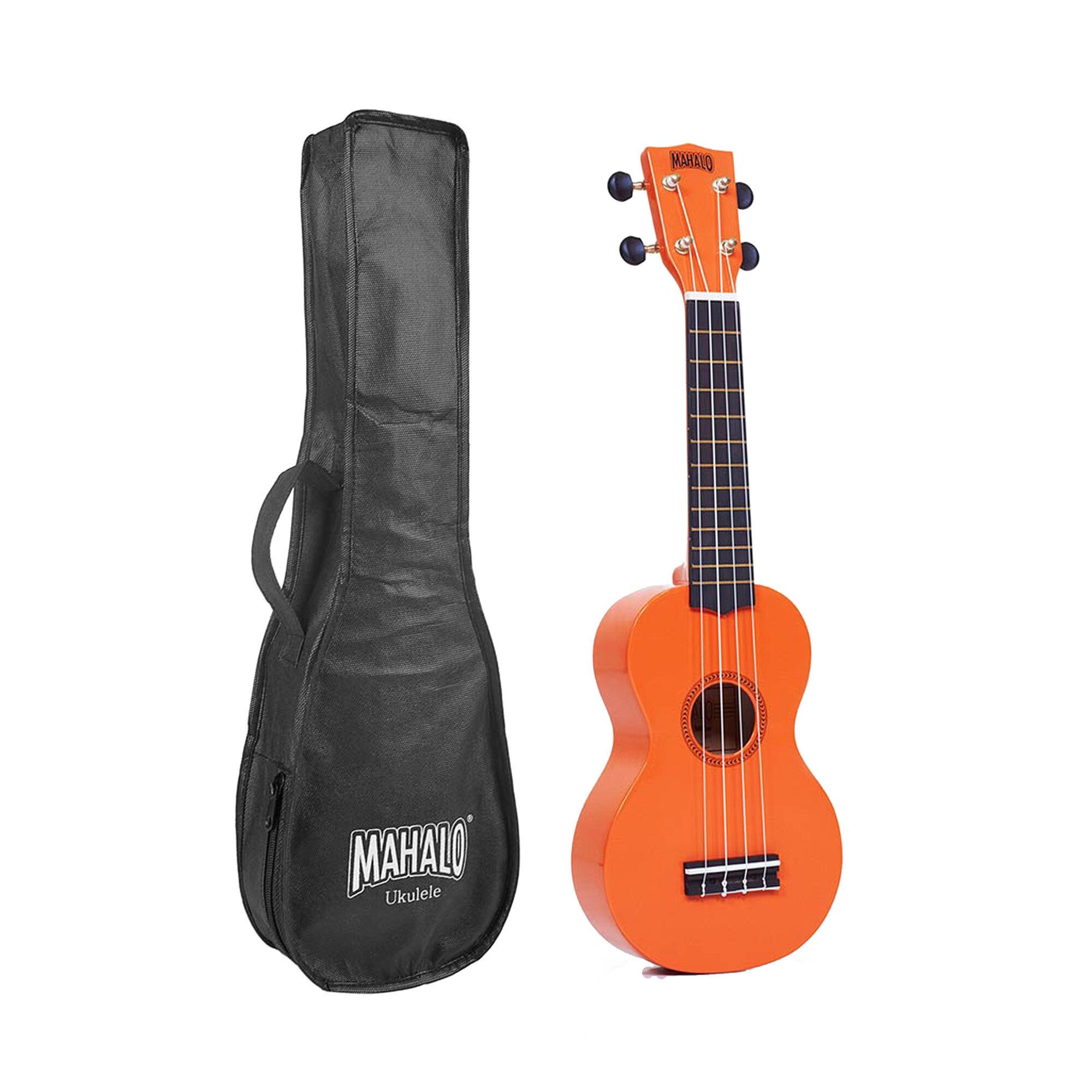 Set ukulele sopran Mahalo Rainbow MR1OR portocaliu